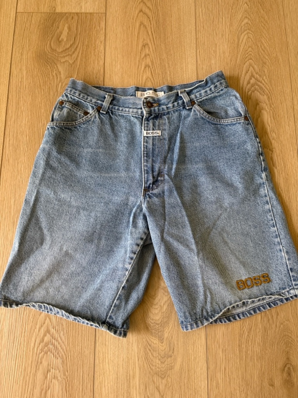 Vintage Hugo Boss BOSS Denim Shorts Men's 34 Blue Jean Shorts Y2K